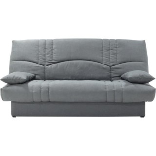 Clic clac 3 places THELMA - Tissu Soro gris moyen - Couchage 125x190 c