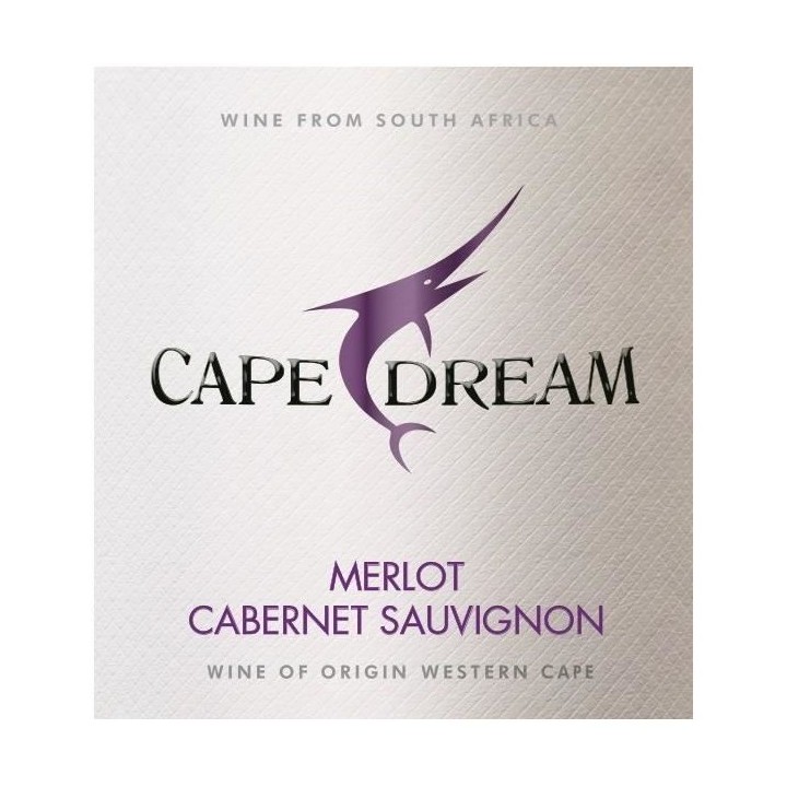 Cape Dream 2021 Merlot Cabernet - Vin rouge d'Afrique du Sud
