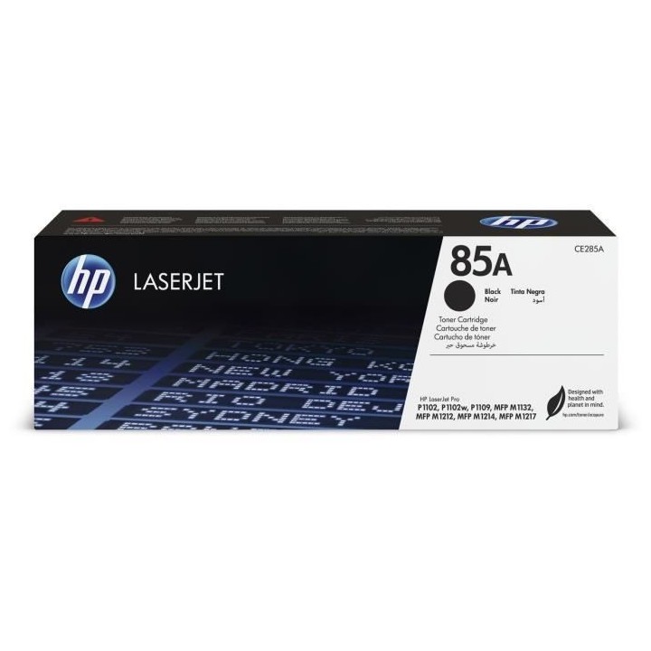 Cartouche de toner HP 85A (CE285A) noir pour imprimantes LaserJet P110