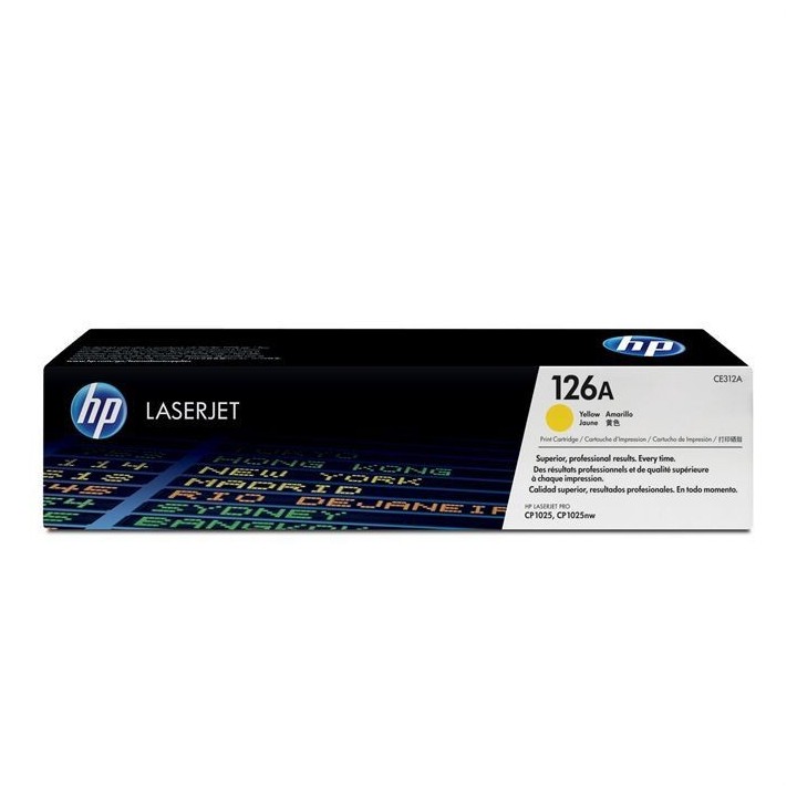 HP 126A Cartouche de Toner jaune authentique (CE312A) pour HP LaserJet