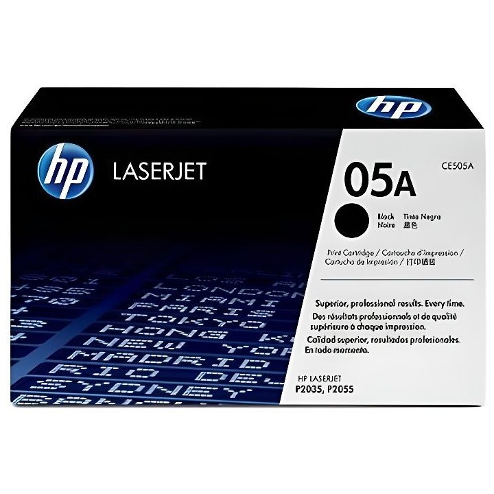 Cartouche de toner HP 05A (CE505A) noir pour imprimantes LaserJet P203