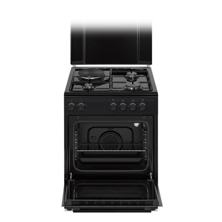 Cuisiniere mixte CONTINENTAL EDISON CECM60FCB - 3 feux gaz + 1 électr