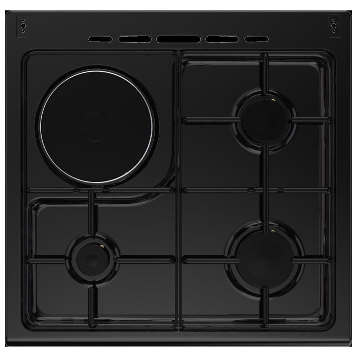 Cuisiniere mixte CONTINENTAL EDISON CECM60FCB - 3 feux gaz + 1 électr