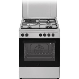 Cuisiniere mixte CONTINENTAL EDISON CECM60FCS - 3 feux gaz + 1 électr