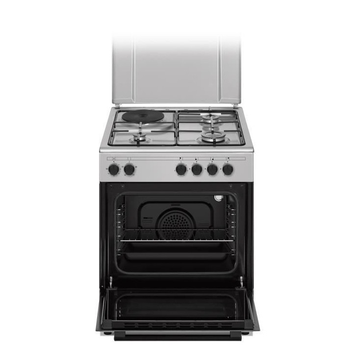 Cuisiniere mixte CONTINENTAL EDISON CECM60FCS - 3 feux gaz + 1 électr