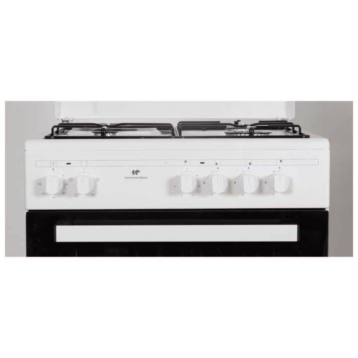 Cuisiniere mixte CONTINENTAL EDISON CECM60FCW - 3 feux gaz + 1 électr
