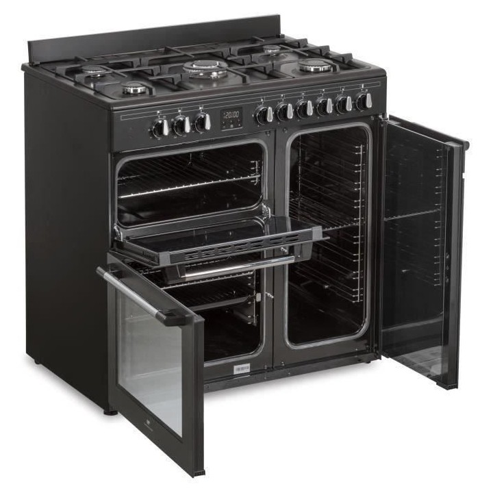 Cuisiniere piano gaz 3 fours électriques CONTINENTAL EDISON CECP903FB