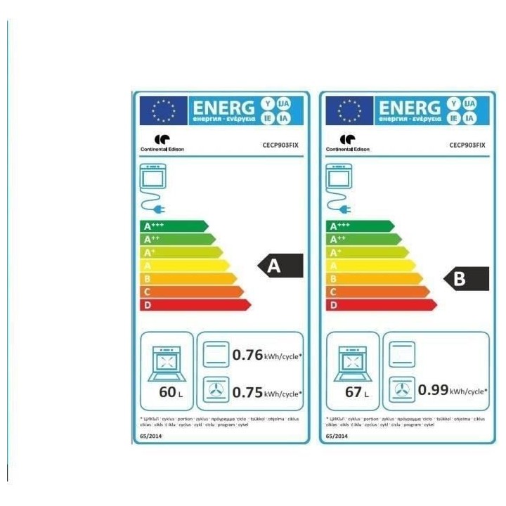 Cuisiniere piano gaz 3 fours électriques CONTINENTAL EDISON CECP903FI