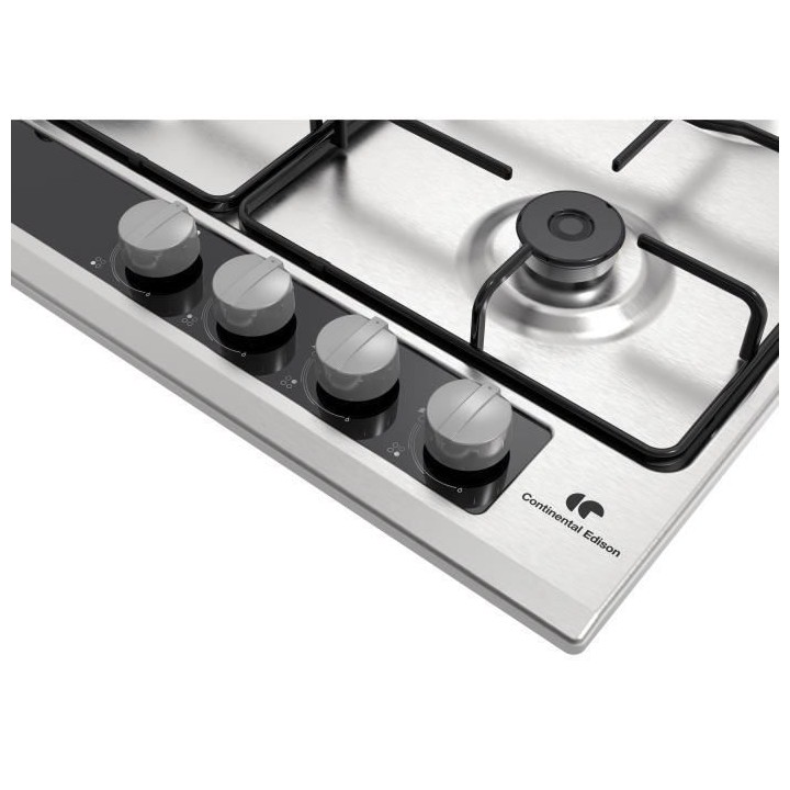 Table 4 foyers CONTINENTAL EDISON - gaz dont 1 triple couronne inox