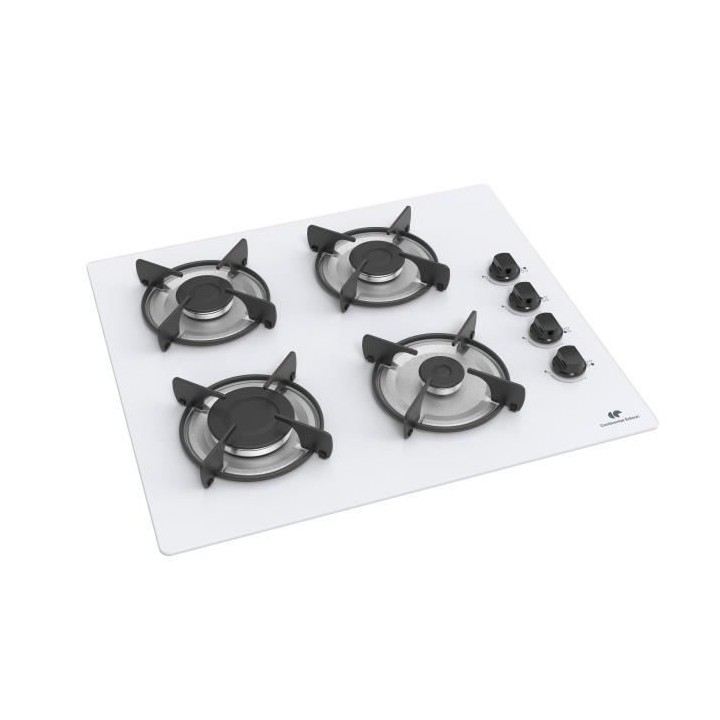 Table 4 foyers CONTINENTAL EDISON - Gaz verre blanc