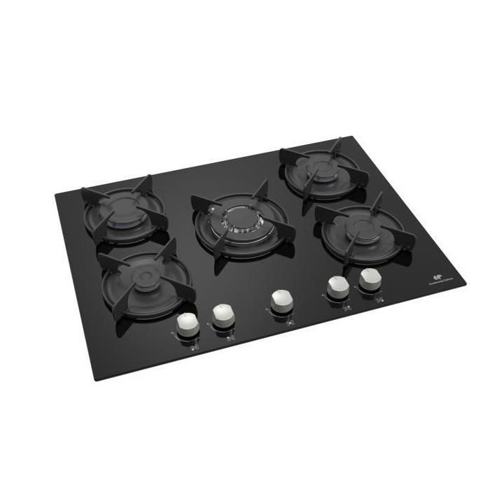 Table 5 foyers CONTINENTAL EDISON - Gaz verre noir