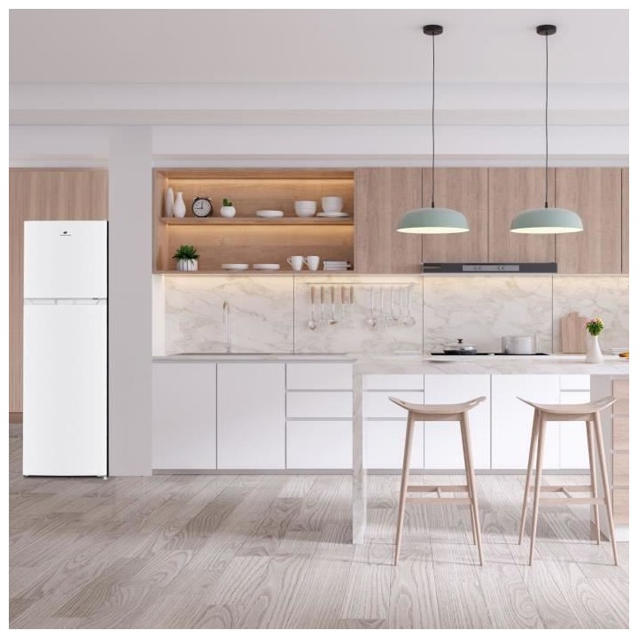 Réfrigérateur congélateur haut   - 247L - Total No Frost - Blanc -