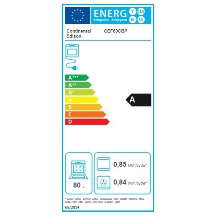 Four encastrable nettoyage catalyse - chaleur pulsée CONTINENTAL EDIS