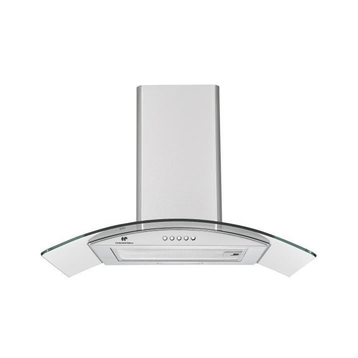 Hotte décorative Continental Edison - L60 cm - inox verre