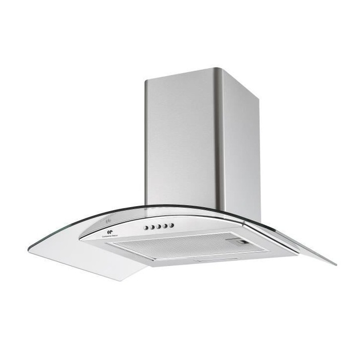 Hotte décorative Continental Edison - L60 cm - inox verre