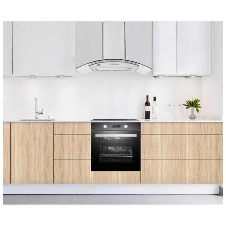 Hotte décorative Continental Edison - L60 cm - inox verre