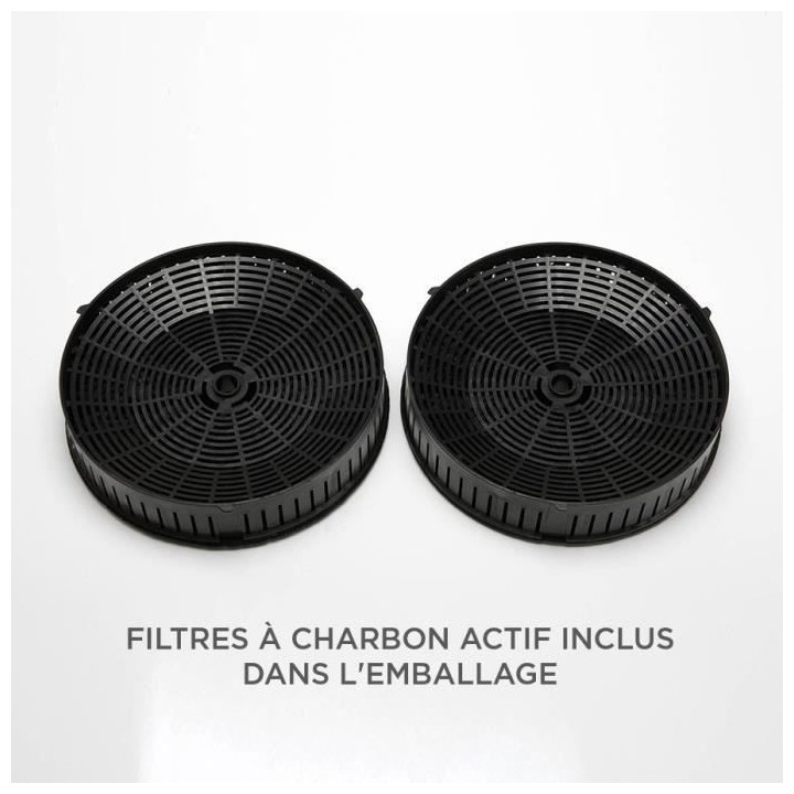 Hotte décorative noire CONTINENTAL EDISON CEHD9065B - L90 cm