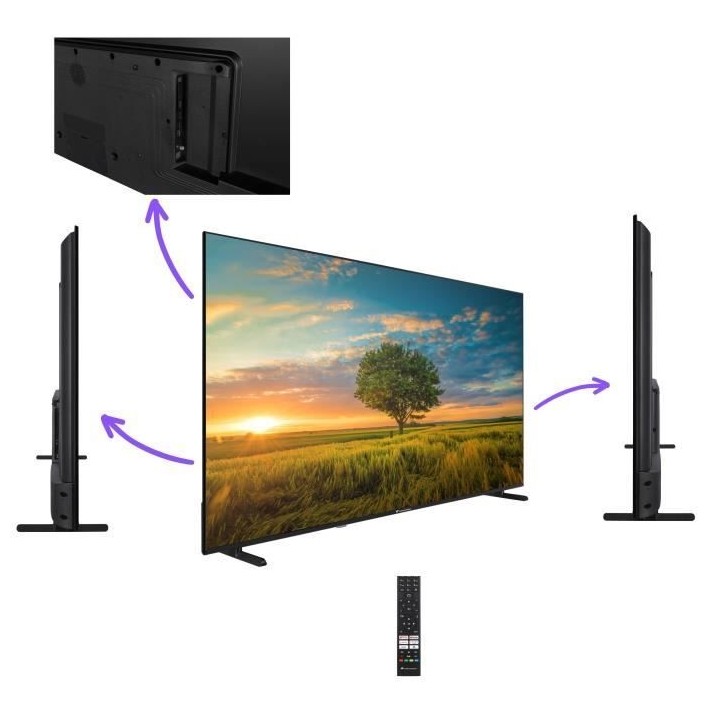 CONTINENTAL EDISON CELED65SAQLD24B3 - TV QLED UHD 4K 65“ (164cm) - S