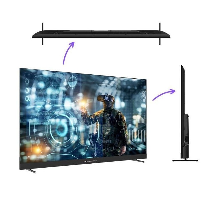 CONTINENTAL EDISON - CELEDGAM65QL24B6 - TV LED - 4K UHD QLED 144Hz- 65