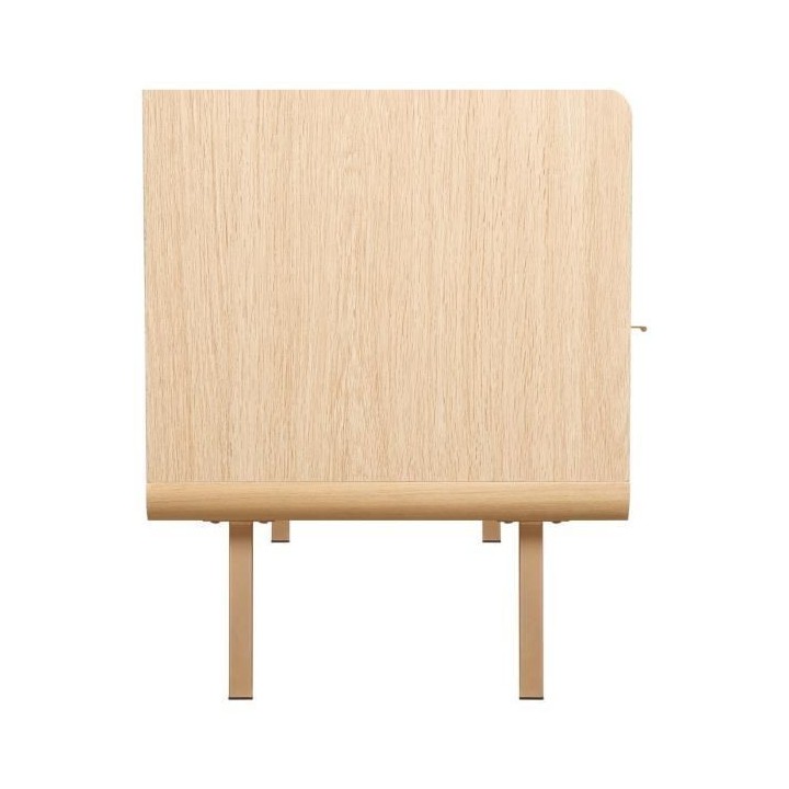 Meuble TV - Style chic - Panneaux de particules - Chene et motifs - L