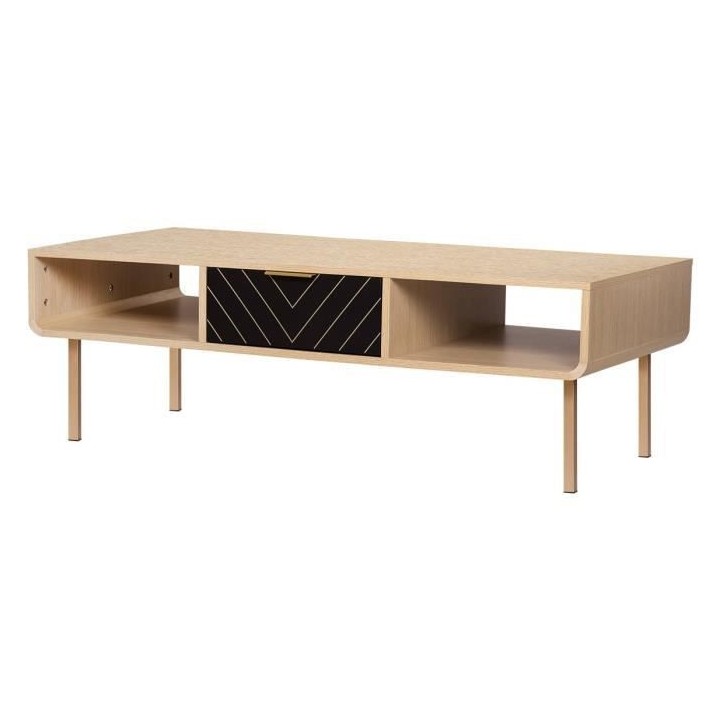 Table basse rectangulaire - En panneaux de particules, papier décor -