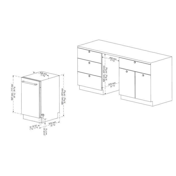 Lave-vaisselle encastrable CONTINENTAL EDISON CELV1045FI-10 couverts -