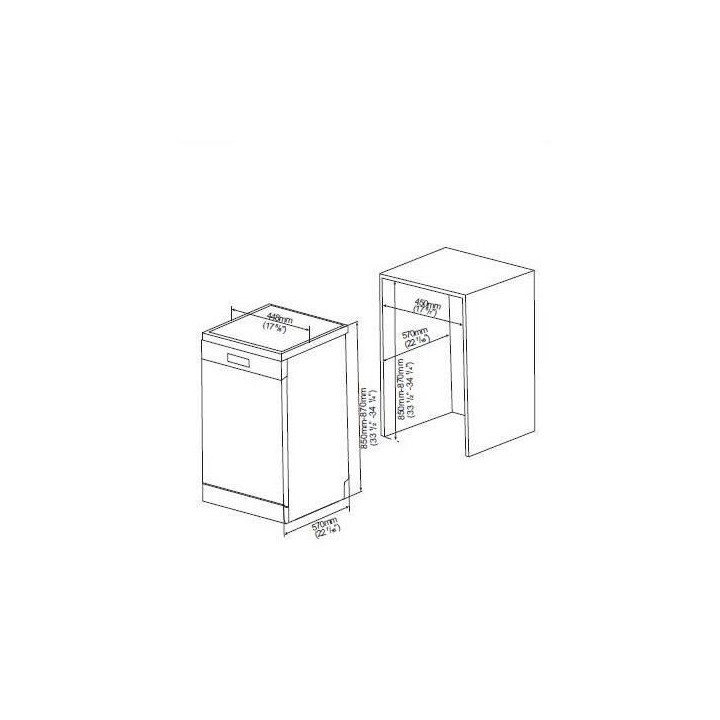 Lave-vaisselle pose libre CONTINENTAL EDISON CELV1045W - 10 couverts -