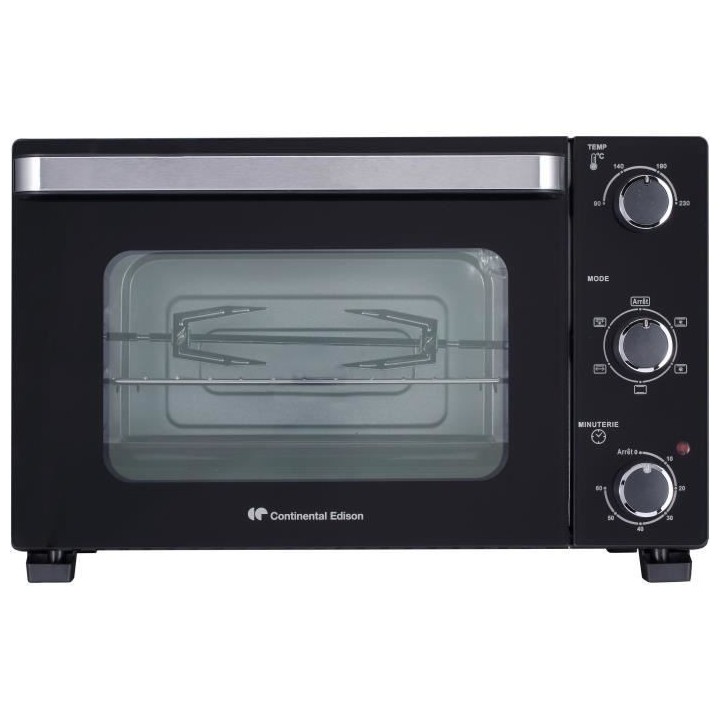 Minifour électrique CONTINENTAL EDISON CEMF28B2 - 28L noir - 1500W -