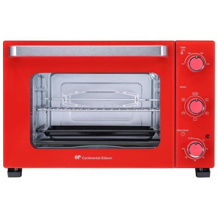 CONTINENTAL EDISON CEMF35R - Minifour électrique 35L rouge - 1500W -