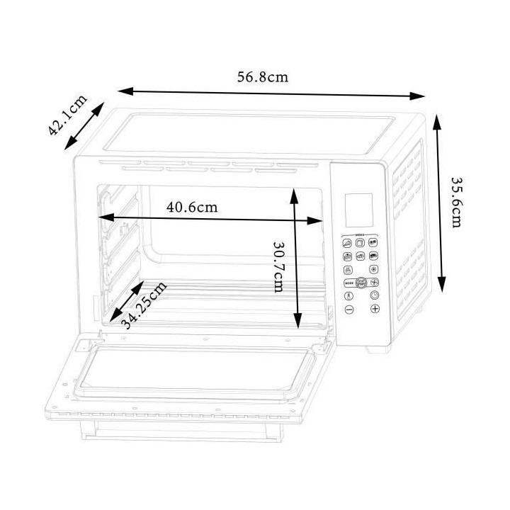 Minifour électrique CONTINENTAL EDISON CEMF45DIG - 45L noir - 2000W -