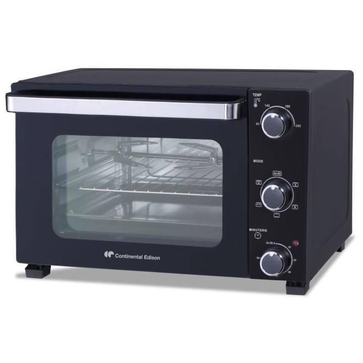 CONTINENTAL EDISON CEMF46B3 - Minifour électrique 46L noir - 1800W -