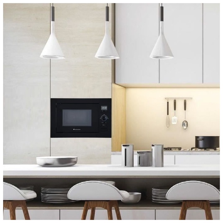 Micro-ondes grill encastrable CONTINENTAL EDISON CEMO25GEB2 Noir L59,5