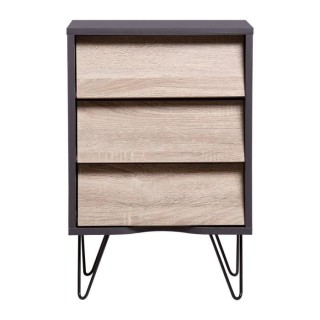 Meuble de rangement 3 tiroirs - En panneaux de particules avec piétem