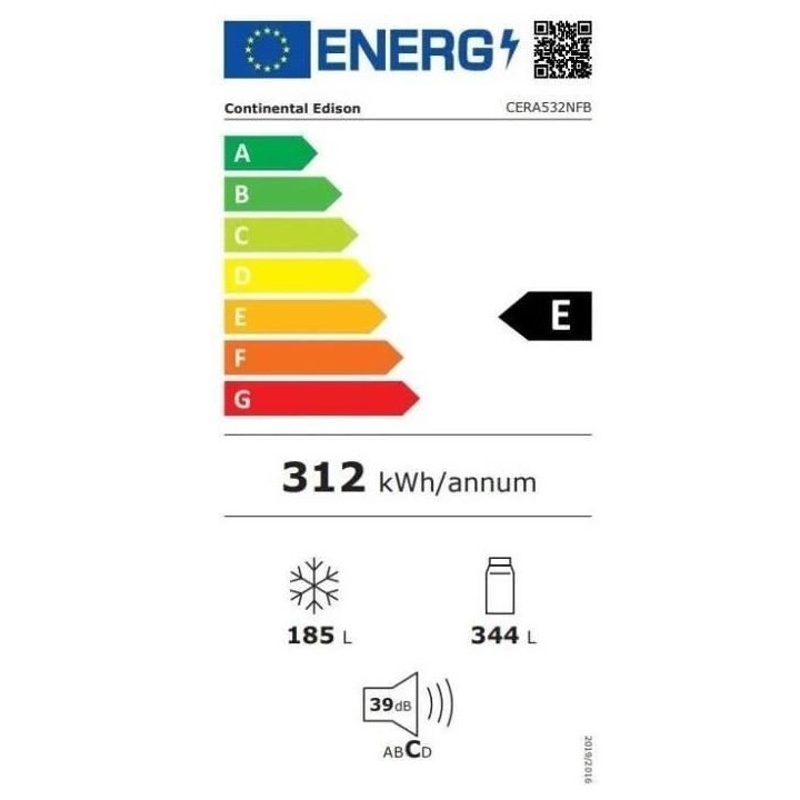 Réfrigérateur américain CONTINENTAL EDISON - CERA532NFB - Total No