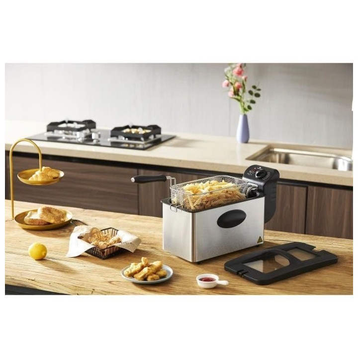 Friteuse 3 L CONTINENTAL EDISON CERFR3IN2 - 2000W - Inox