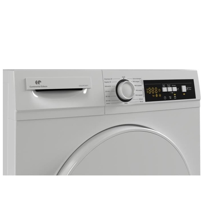 Seche-linge pompe a chaleur CONTINENTAL EDISON CESL9PCWP1- 9 kg - Larg
