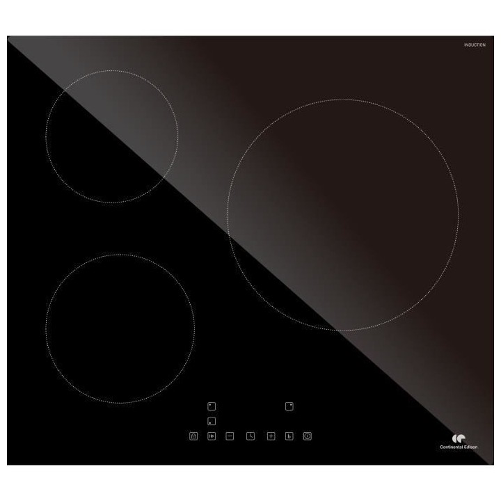 CONTINENTAL EDISON Table induction CETI3B28 3 zones, 6600W - 3 booster