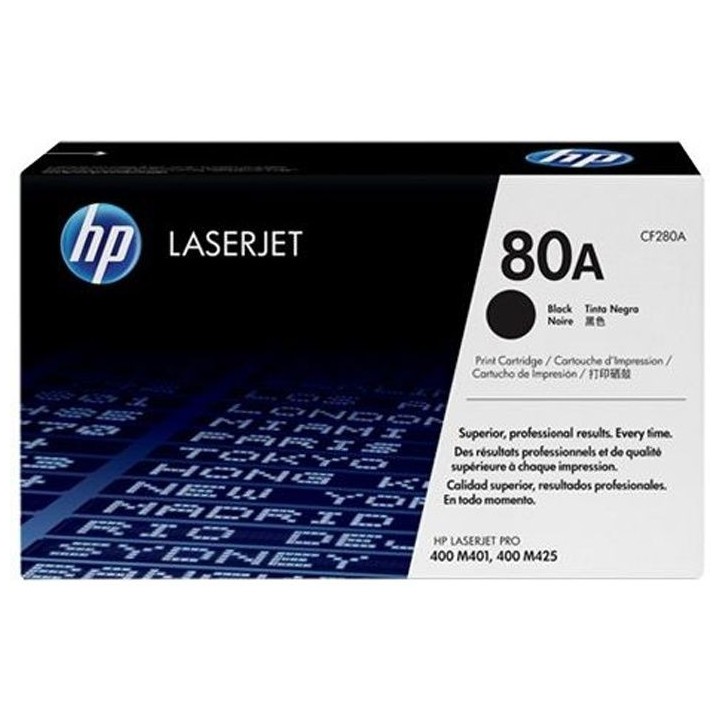 Cartouche de toner HP 80A noir pour LaserJet Pro 400 M401/MFP M425