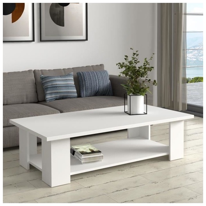 Table basse PILVI - Style contemporain - Particules mélaminé - Déco