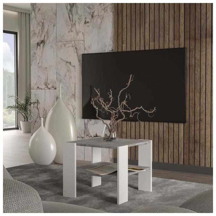 Table basse PILVI 2 Plateaux - Style contemporain - Particules mélami