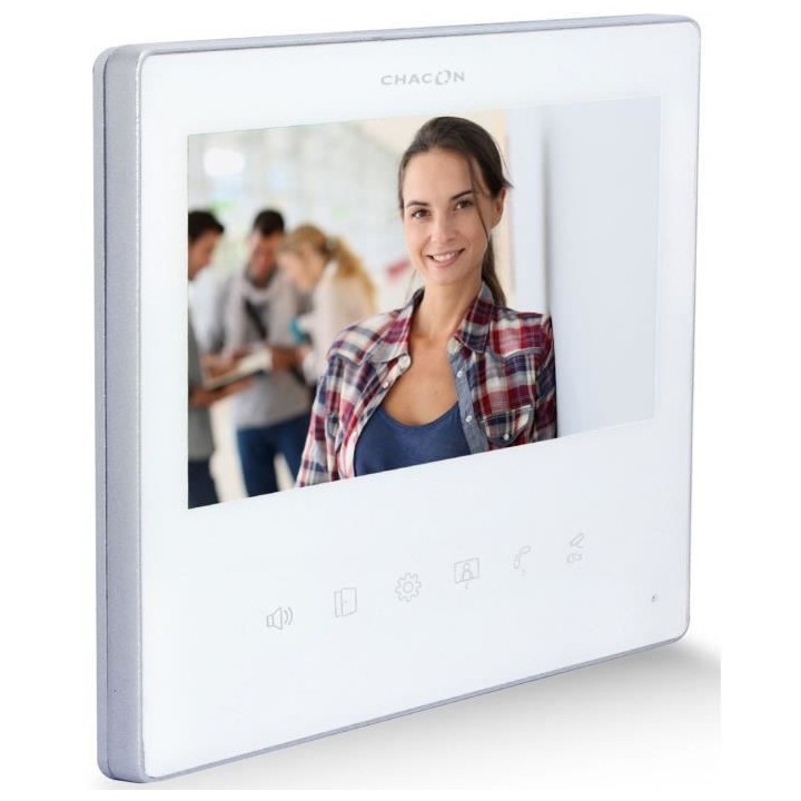 Videophone - CHACON - 2 fils - 7 - Blanc - Ultra Slim