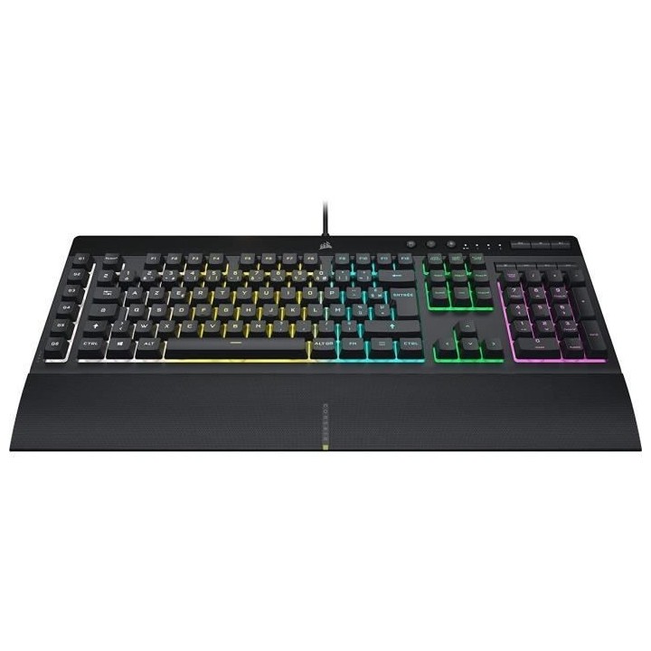 Clavier Gamer - AZERTY - CORSAIR - K55 RGB Pro - Numérique - Dôme en