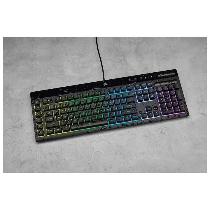 Clavier Gamer - AZERTY - CORSAIR - K55 RGB Pro - Numérique - Dôme en