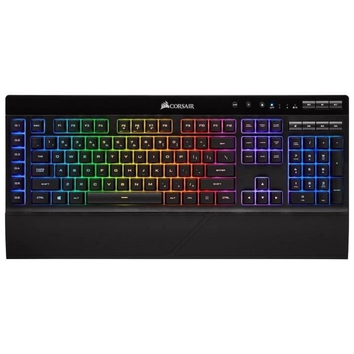 CORSAIR Clavier Gamer Membrane K57 RGB - Sans fil - Rétroéclairé RG