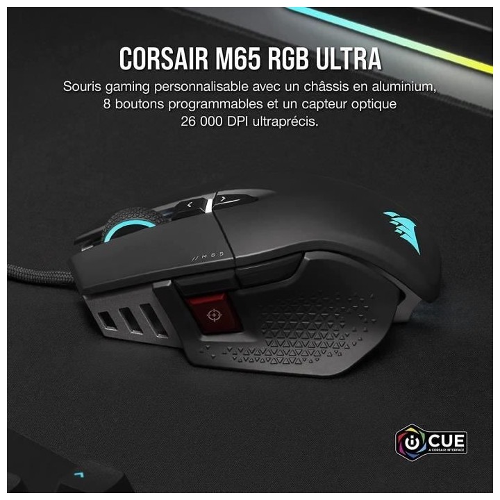 CORSAIR souris M65 RGB Ultra - Black (CH-9309411-EU2)