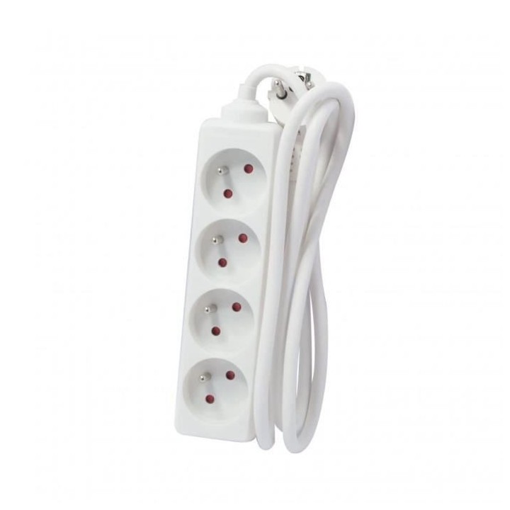 CHACON Bloc multiprise rallonge 4 prises 16A 5m blanc