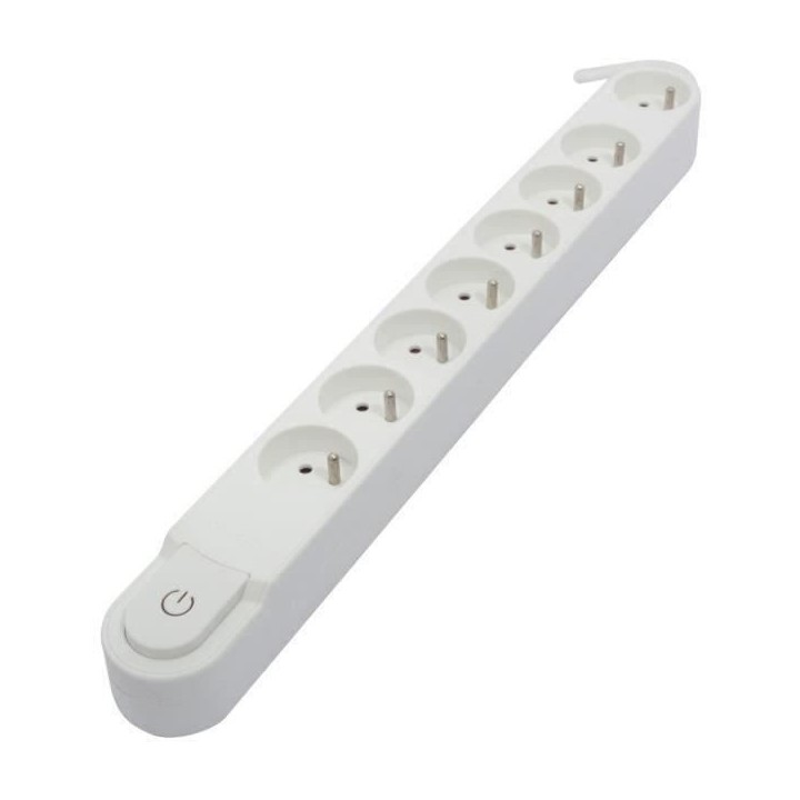 CHACON Bloc multiprise 8 prises 16A avec interrupteur, câble 3 m HO5V