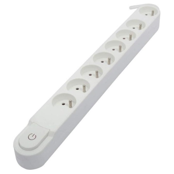 CHACON Bloc multiprise 8 prises 16A avec interrupteur, câble 3 m HO5V
