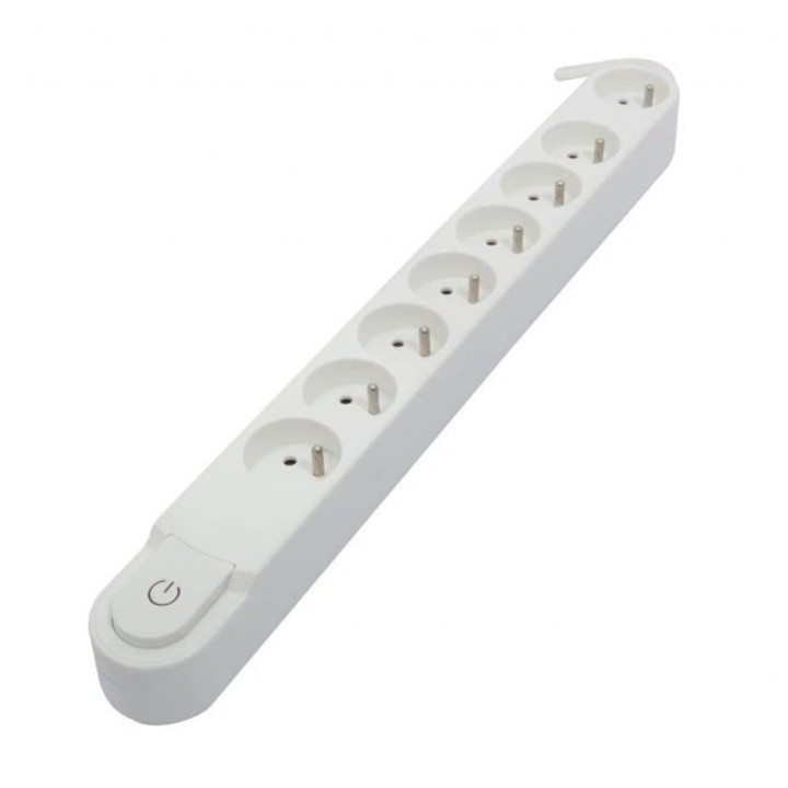 CHACON Bloc multiprise 8 prises 16A avec interrupteur, câble 3 m HO5V