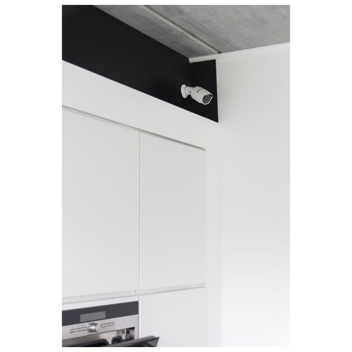 Caméra factice - CHACON - Aluminium - LED bleu - Blanc